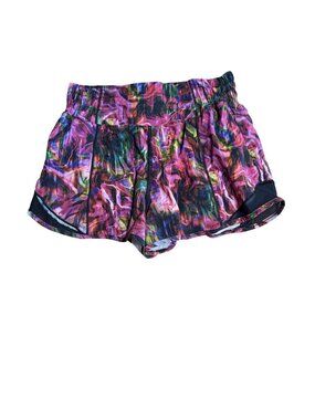 Lululemon Multi-Color Lightweight Athletic Shorts With Elastic Waistband Sz 2
